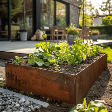 Metall im Garten - Hochbeet Cortenstahl Kompakt-Höhe